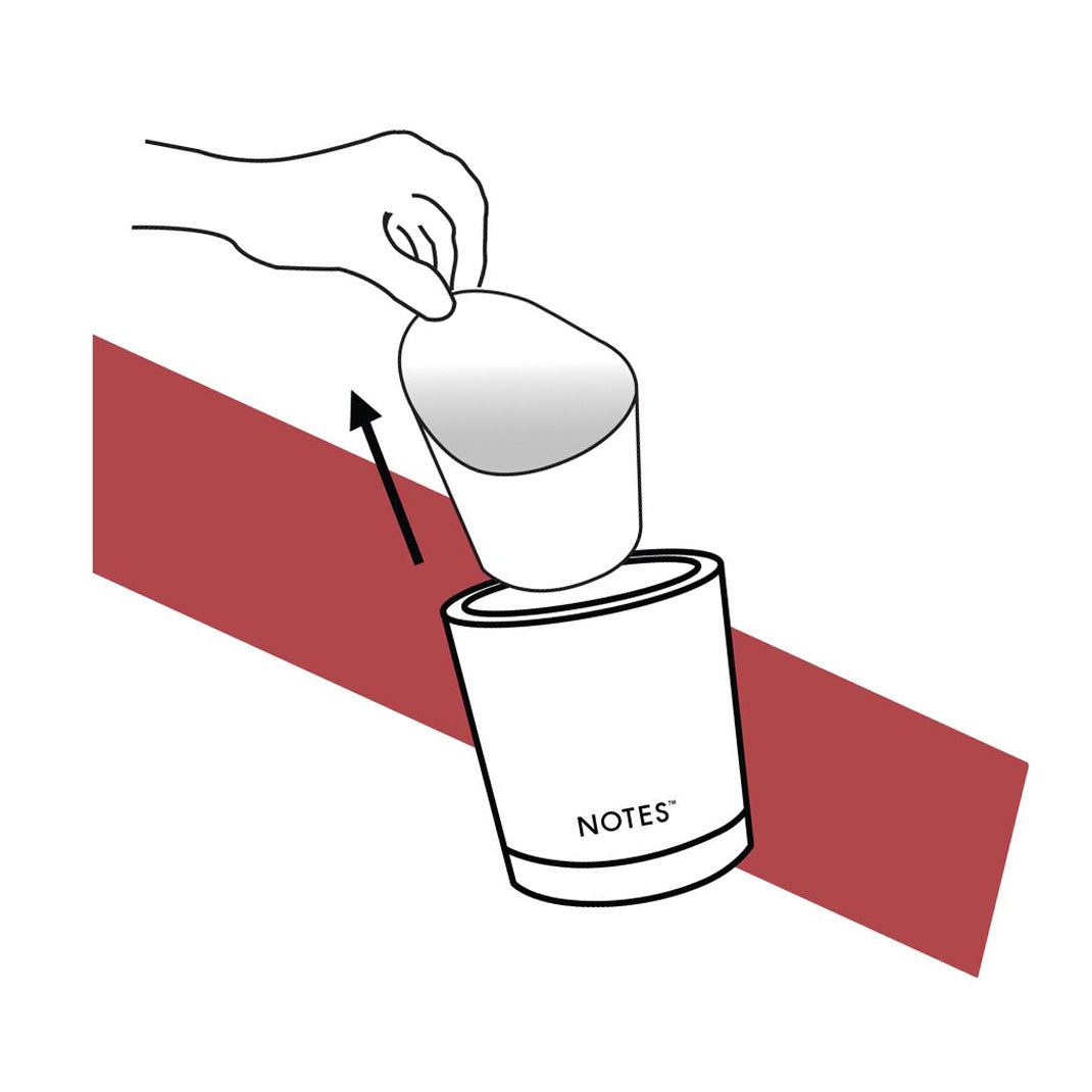 Step 4: Refill. When 1/4 inch wax remains, remove the silicone insert and invert to remove remaining wax. Repeat process described in step one.