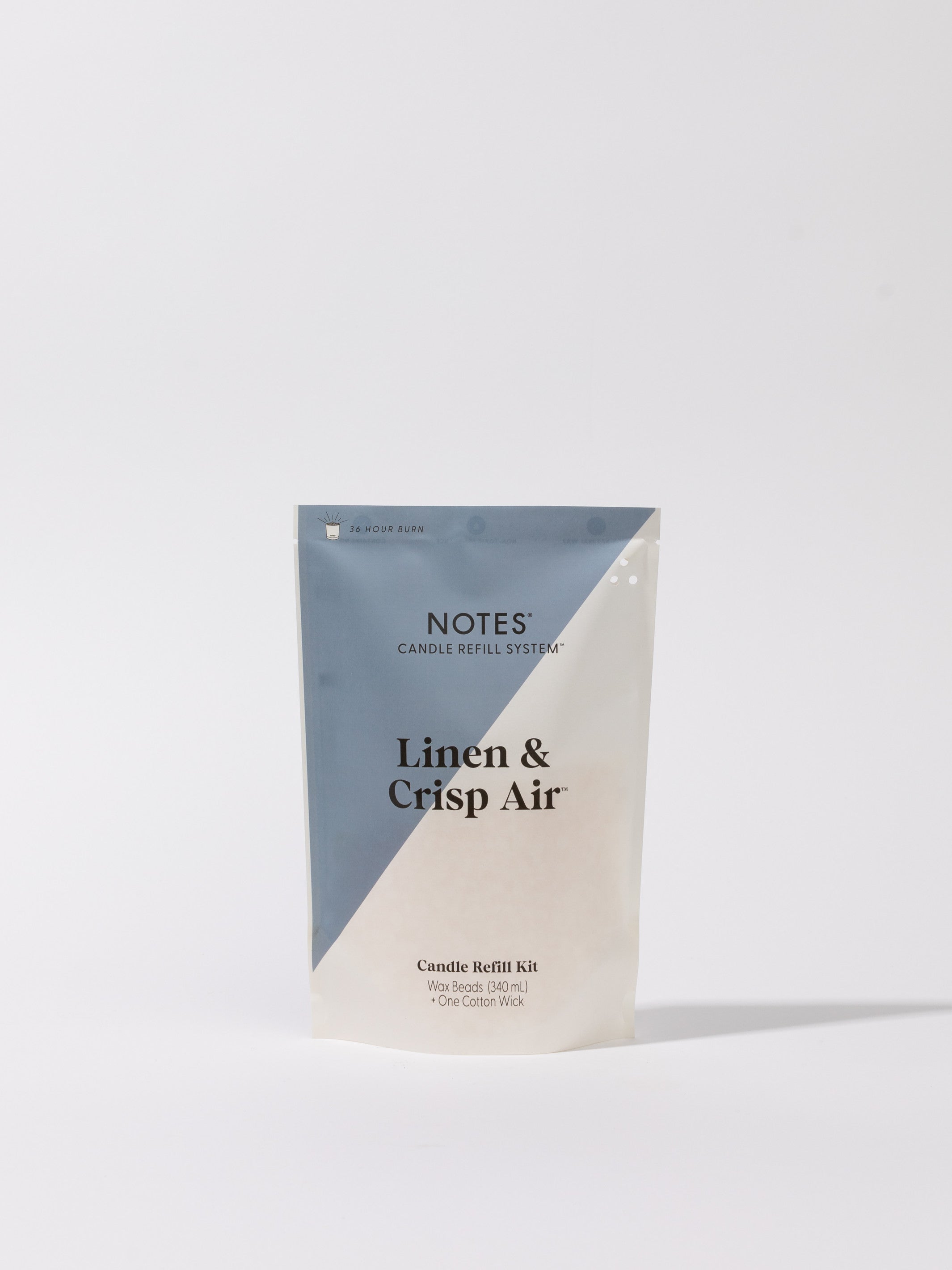 Notes Candle Refill Kit - Linen & Crisp Air