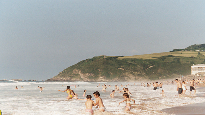 Children Enjoying Beach - Vintage Photo for Sustainable Summer Blog
