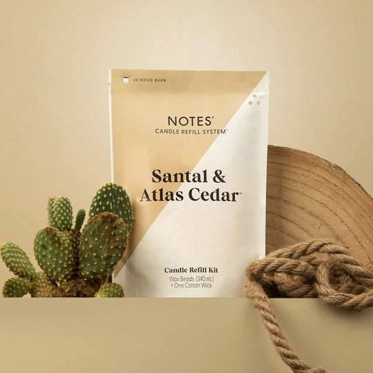 Sustainable Candle Refill Kit - NOTES Santal & Atlas Cedar