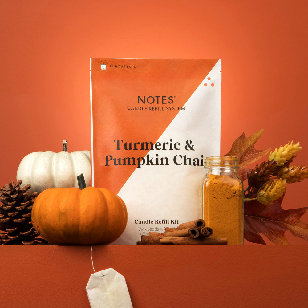 Sustainable Candle Refill Kit - NOTES Turmeric & Pumpkin Chai