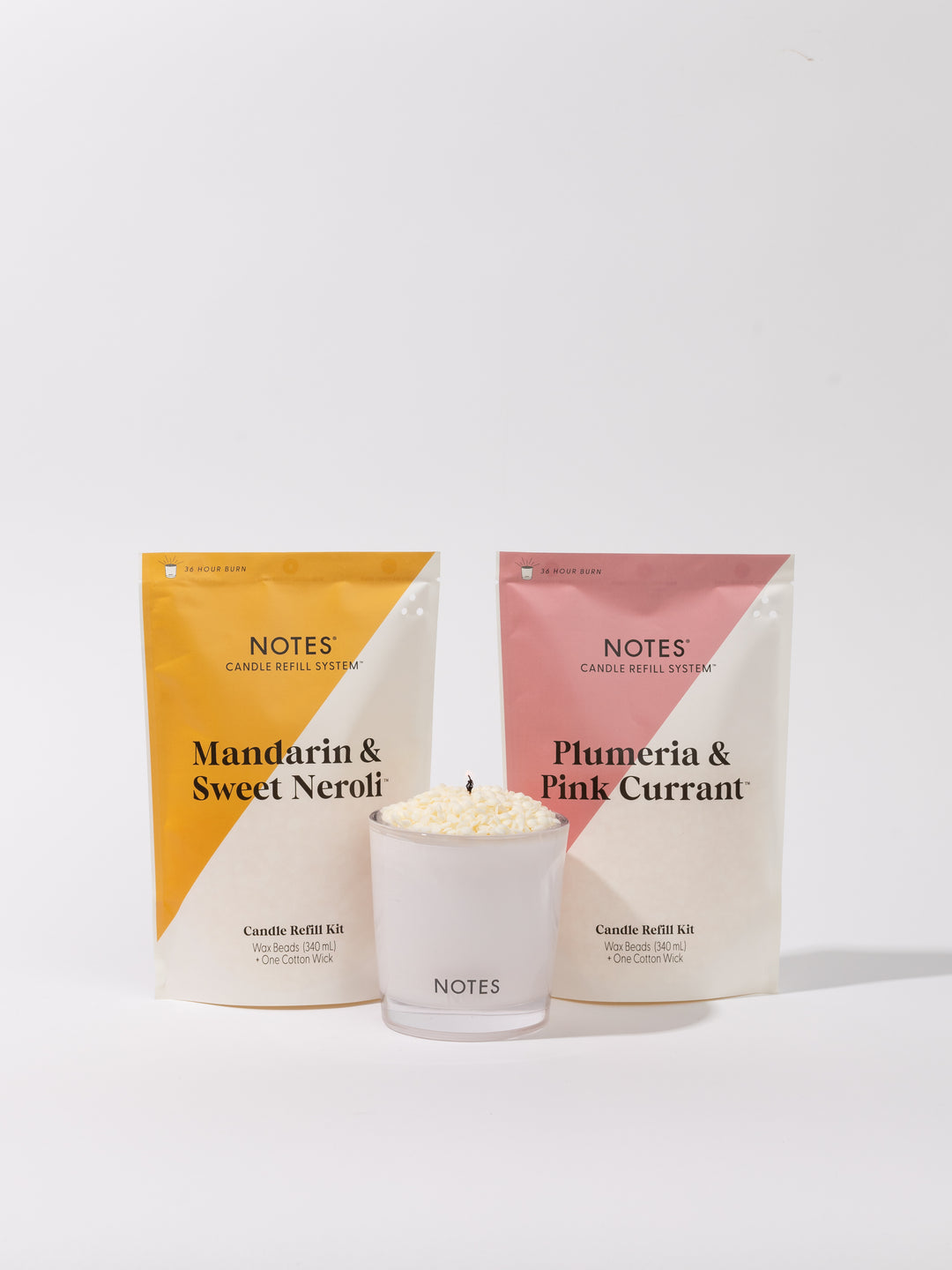 NOTES Candle Refill System - Sustainable Starter Kit - Fruity Floral Duo