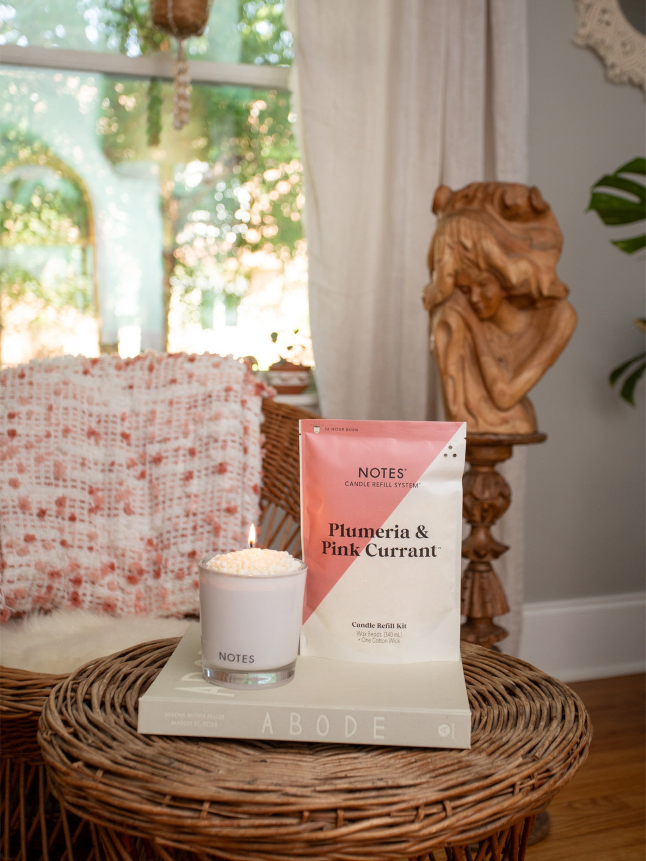 Sustainable Candle Refill Kit - NOTES Plumeria & Pink Currant