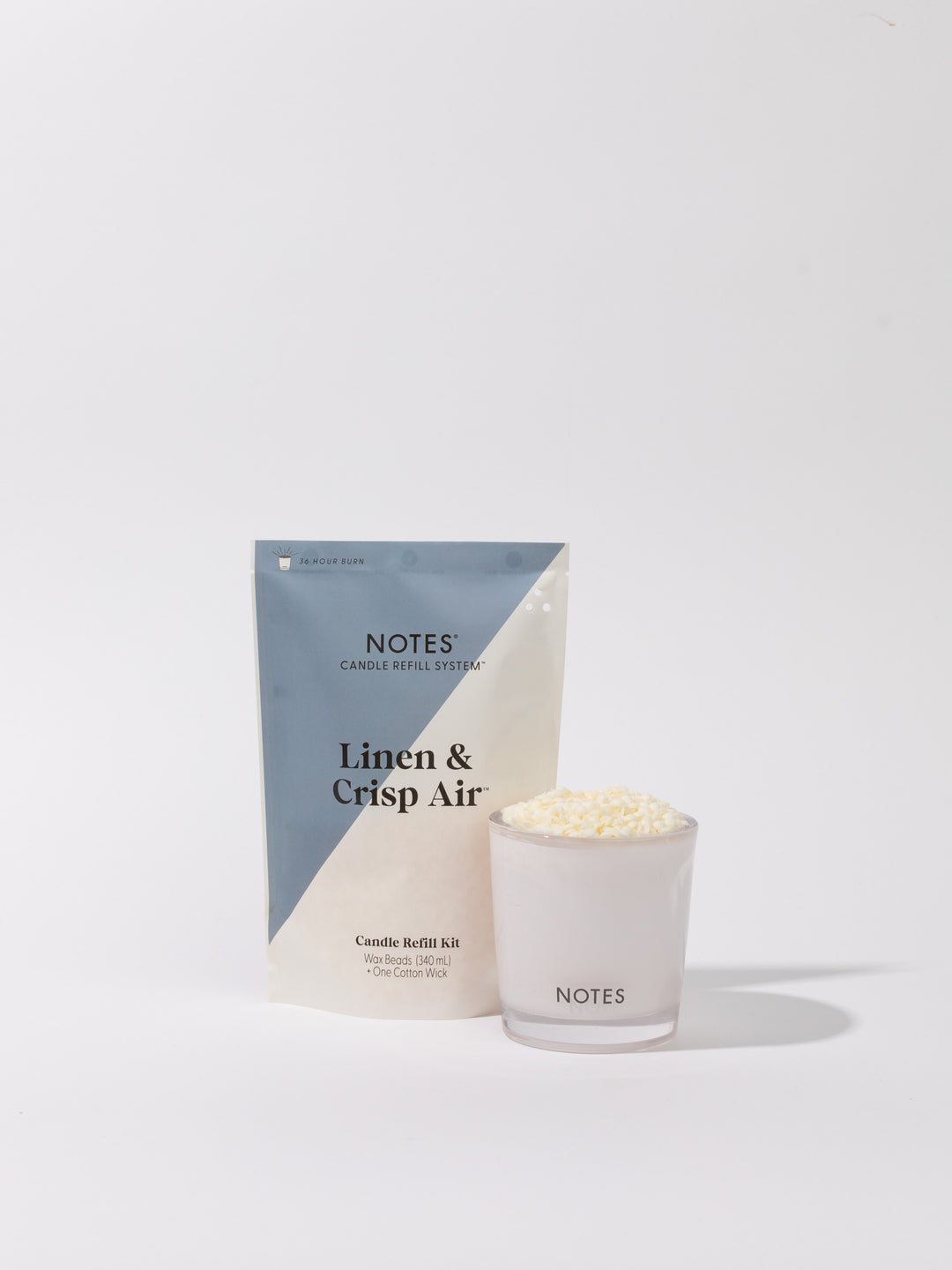 Notes Candle Refill Kits- Linen & Crisp Air