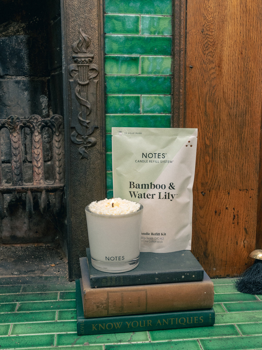Sustainable Candle Refill Kit - NOTES Bamboo & Waterlily