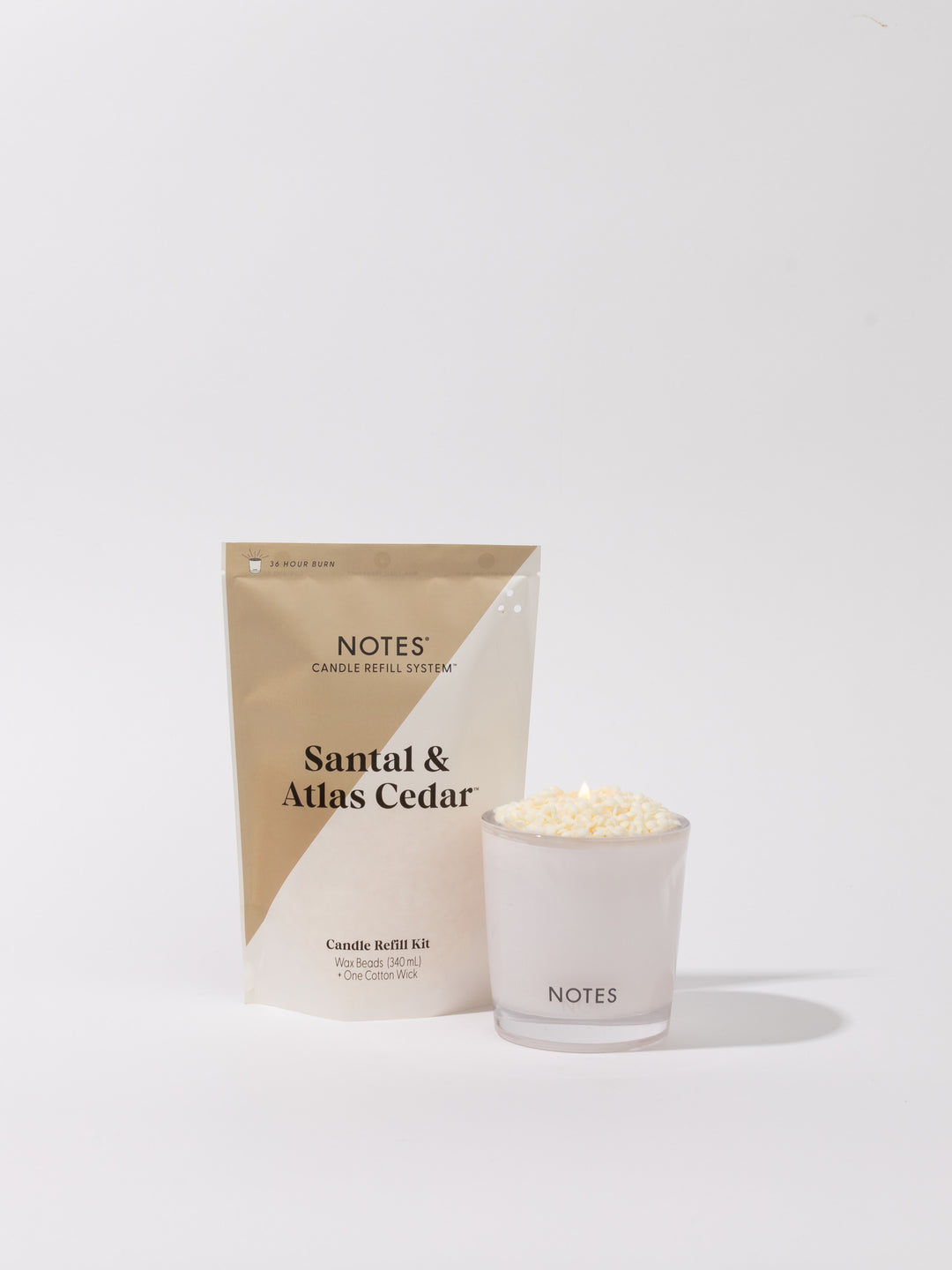 Sustainable Candle Refill Kit - NOTES Santal & Atlas Cedar