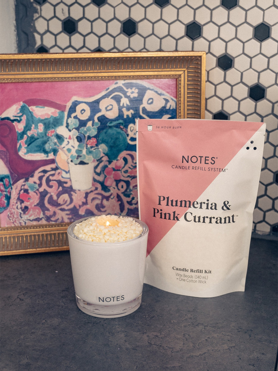 Sustainable Candle Refill Kit - NOTES Plumeria & Pink Currant
