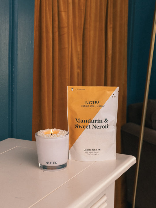 Sustainable Candle Refill Kit - NOTES Mandarin & Sweet Neroli