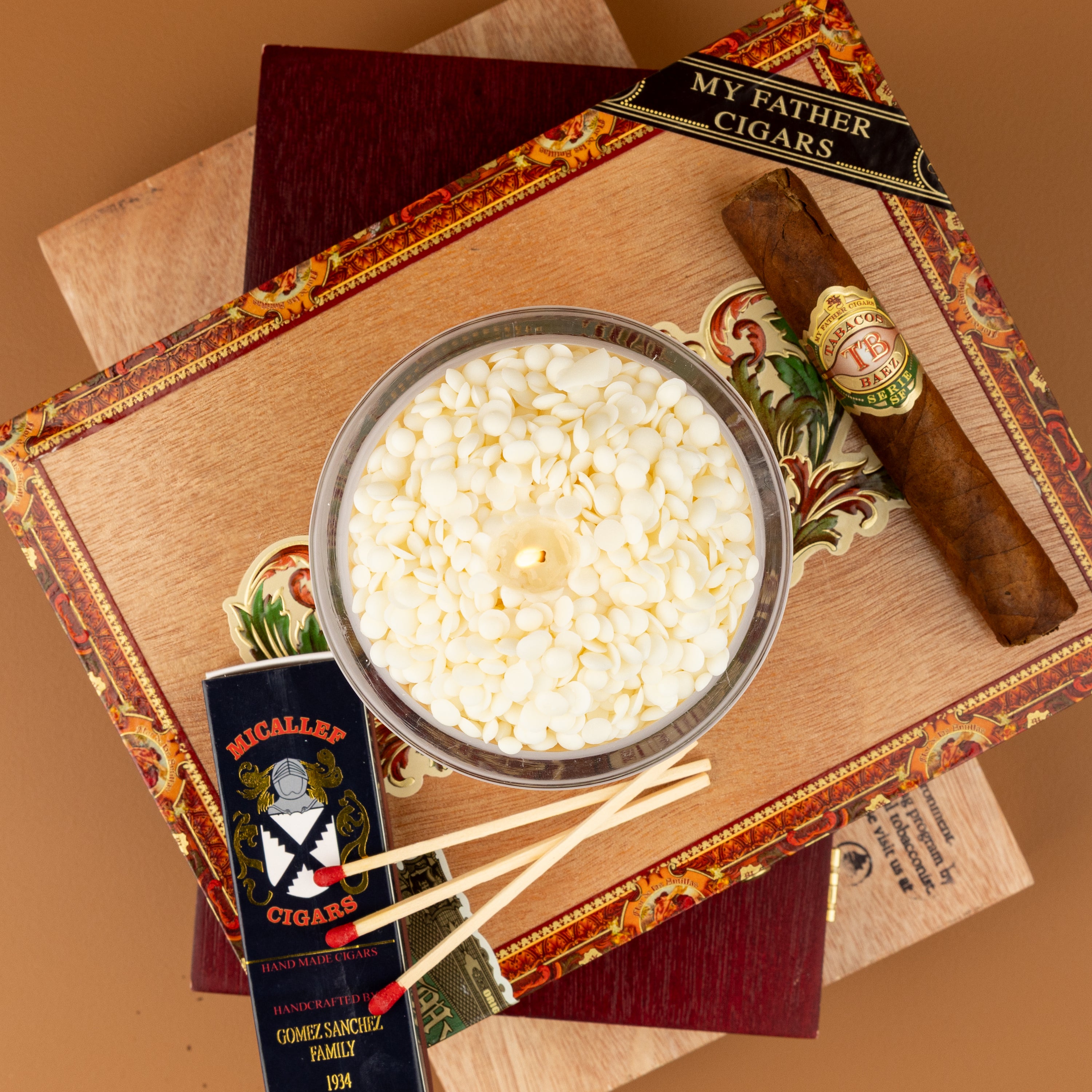 Sustainable Candle Refill Kit - NOTES Amber & Tobacco Leaf