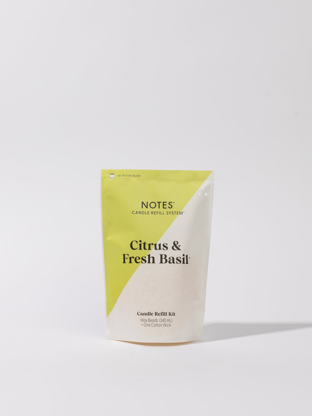 Sustainable Candle Refill Kit - NOTES Citrus & Fresh Basil