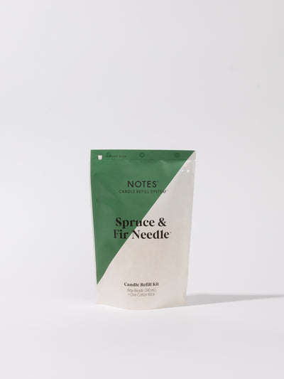 Spruce & Fir Needle NOTES® Candle Refill Bag White Space Image