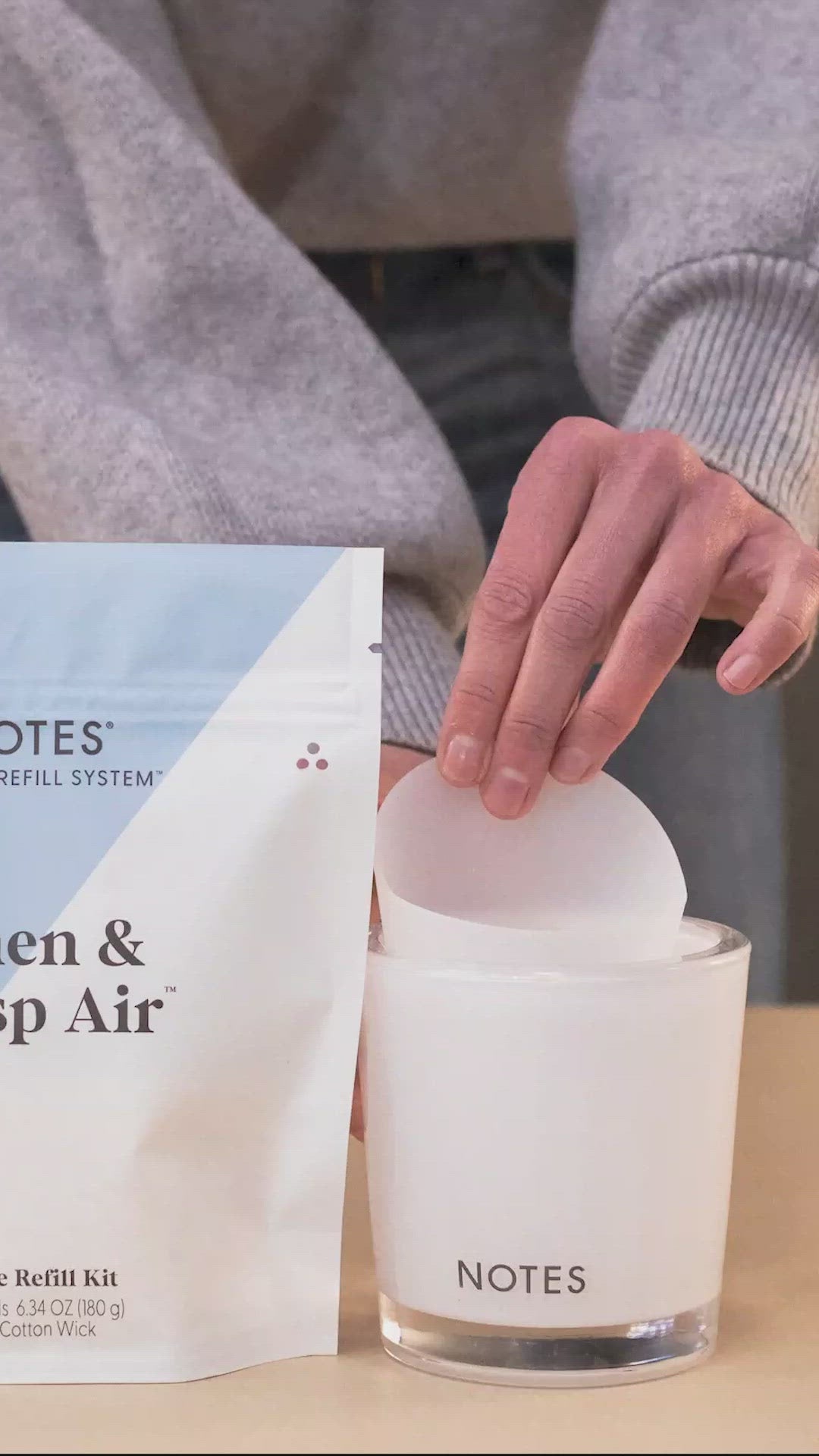 NOTES Candle Refill Kit  Linen & Crisp Air – Fiddle Stix Boutique
